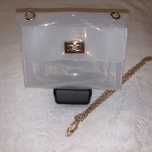 White/Clear Glitter Jelly Purse